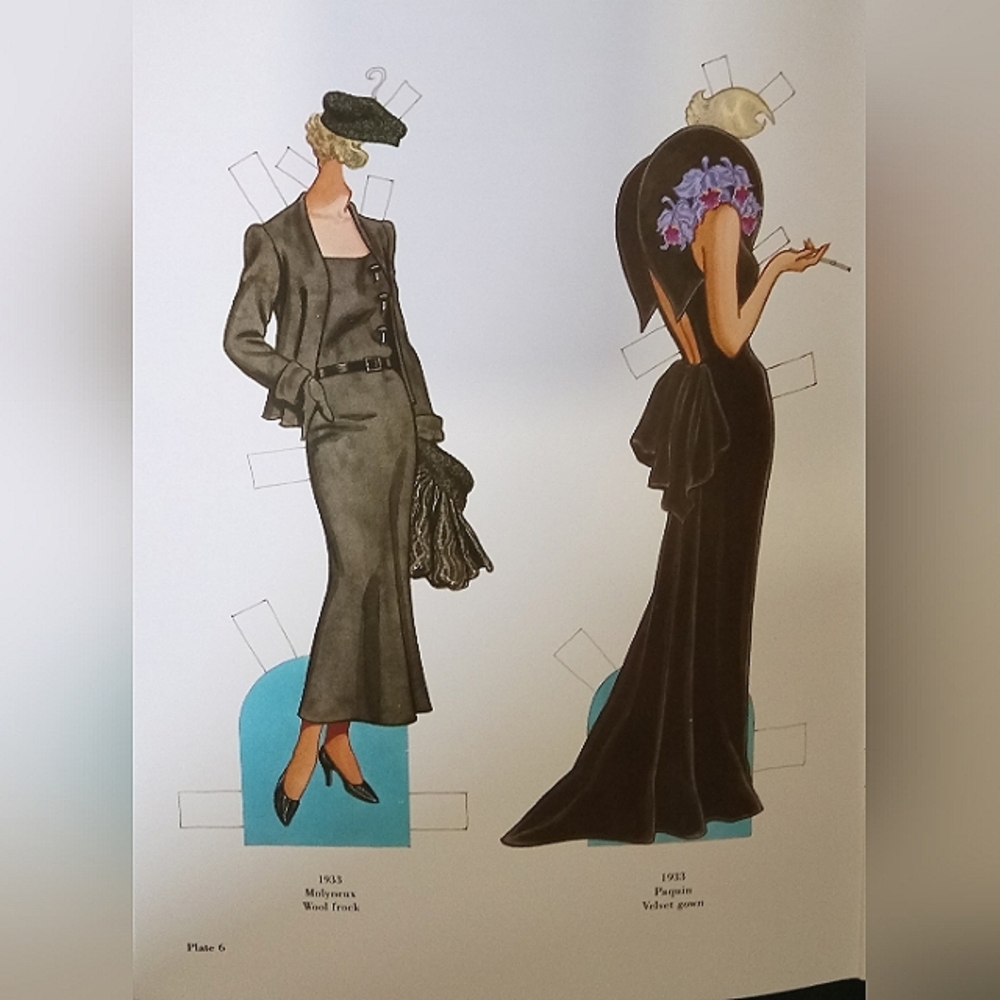 Uncut/Like New Paper Dolls Book: Great Fashion Designs of the Thirties - Picture 5 of 7